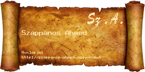 Szappanos Ahmed névjegykártya